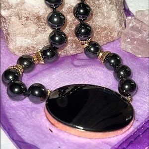 14K Gold & Hematite? Necklace